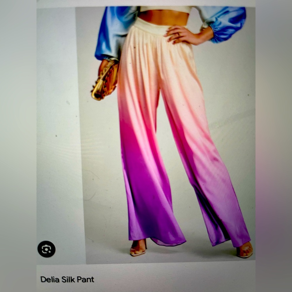 Retrofete Delia silk pant rainbow sky